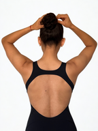 enterizo deportivo negro para mujer, ideal para yoga o pilates